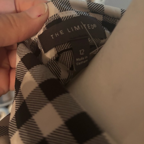 The Limited Black and White Shirt Dress with Belt - Picture 3 of 3